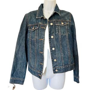 J.Crew Women's Classic Denim Trucker Jean Jacket Blue Size S